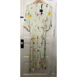TopShop Floral Marble Kimono Wrap Dress